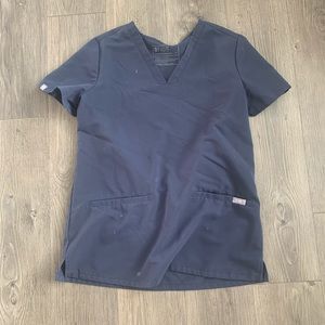 Figs quiet navy scrub top
